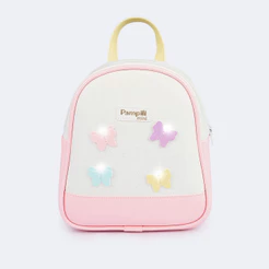Mochila de Led Infantil Menina Borboletas Colorida Pampili