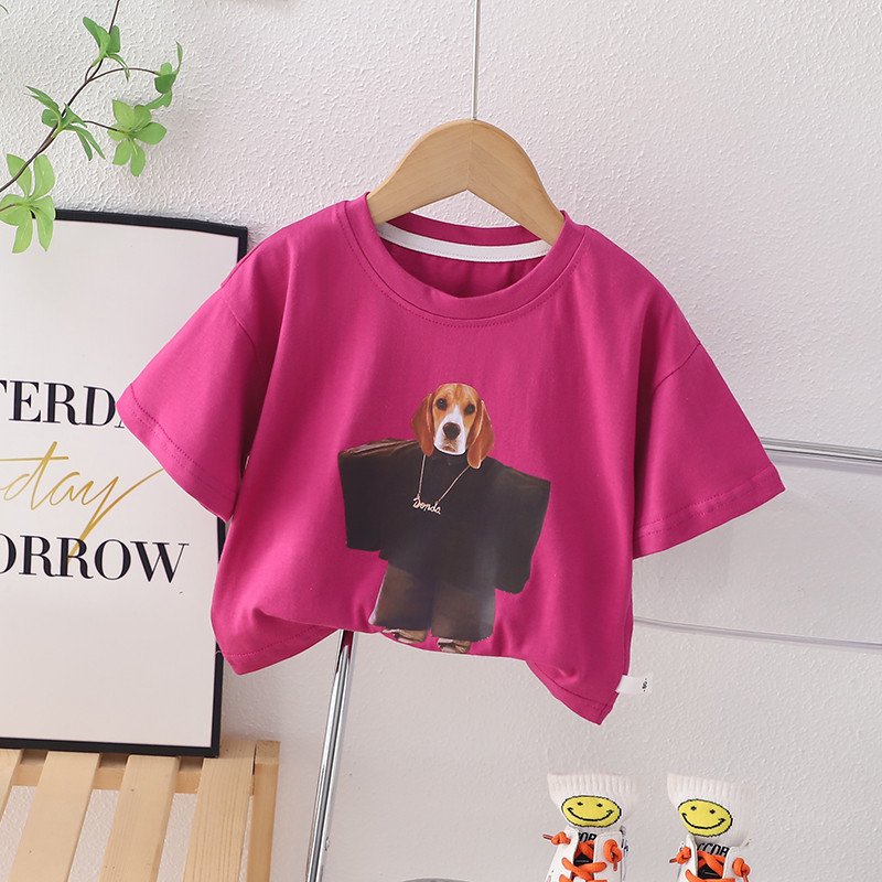Meninos verão camiseta de manga curta versão coreana bebê puro algodão meia manga camiseta estilo coreano crianças moda 