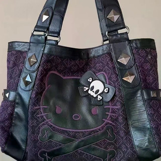 Sacola Feminina Y2K Cat Patches Bolsa High Street Vintage Handle