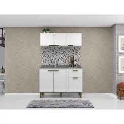 Cozinha Compacta Modulada 2 Pecas 6 Portas 2020 Branco