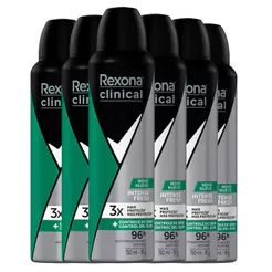 Kit Antitranspirante Aerosol Intense Fresh Rexona Clinical 150ml - 6 Unidades