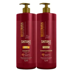Kit Shampoo + Condicionador Bio Extratus Shitake Plus 1L