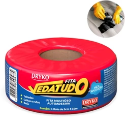 Fita manta asfáltica auto adesiva aluminizada multiuso 5 cm x 10 m Vedatudo - Dryko