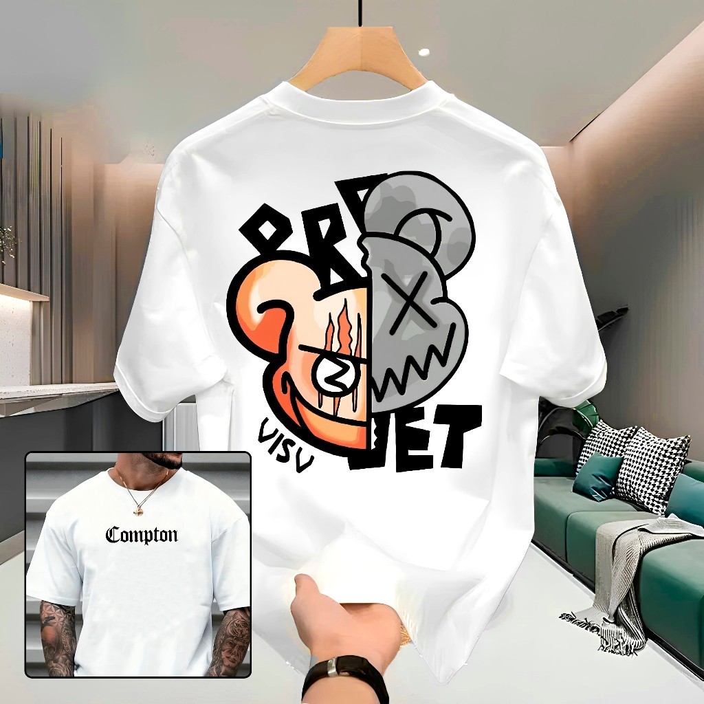 Camiseta Masculina 100% Algodão Estampada Urso Bear Camisa Unissex Premium