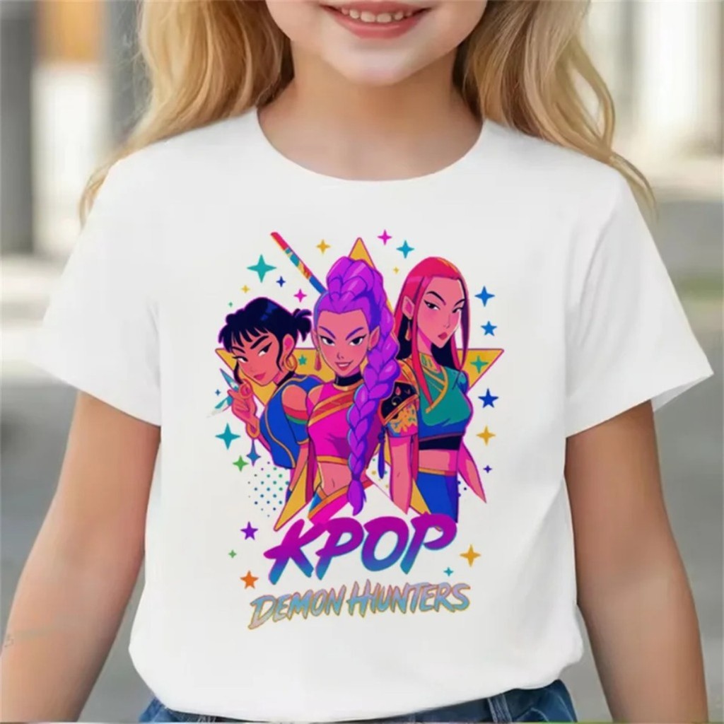 Camiseta Kpop demônios caçadores Huntrx Camisa 2 ao 16 Blusa Algodão INFANTIL Envio Imediato