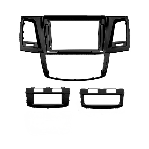 Moldura 9" Toyota Hilux SW4 06/25 Ar Digital -  Black Piano