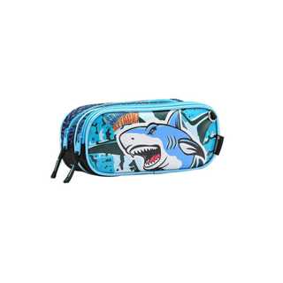 Estojo Escolar Menino Infantil Tubarão Shark Attack 0734356 em Oferta na Shopee