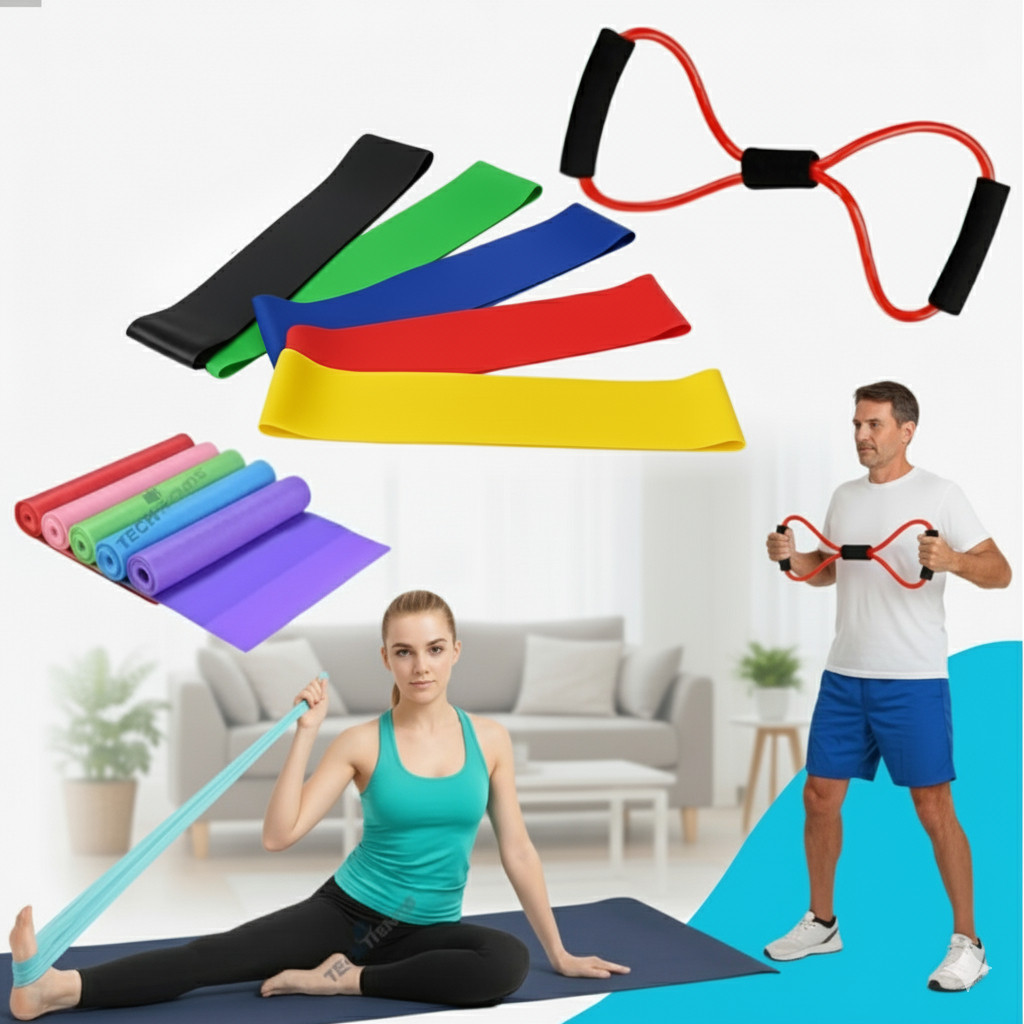 Kit 5 Elástico Treino Mini Band + Faixa Elástica +Elástico Exercício Extensor Fisioterapia Funcional em Oferta na Shopee