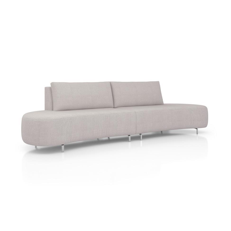 Sofá 5 Lugares Xangai Itacaré Cinza 340 cm