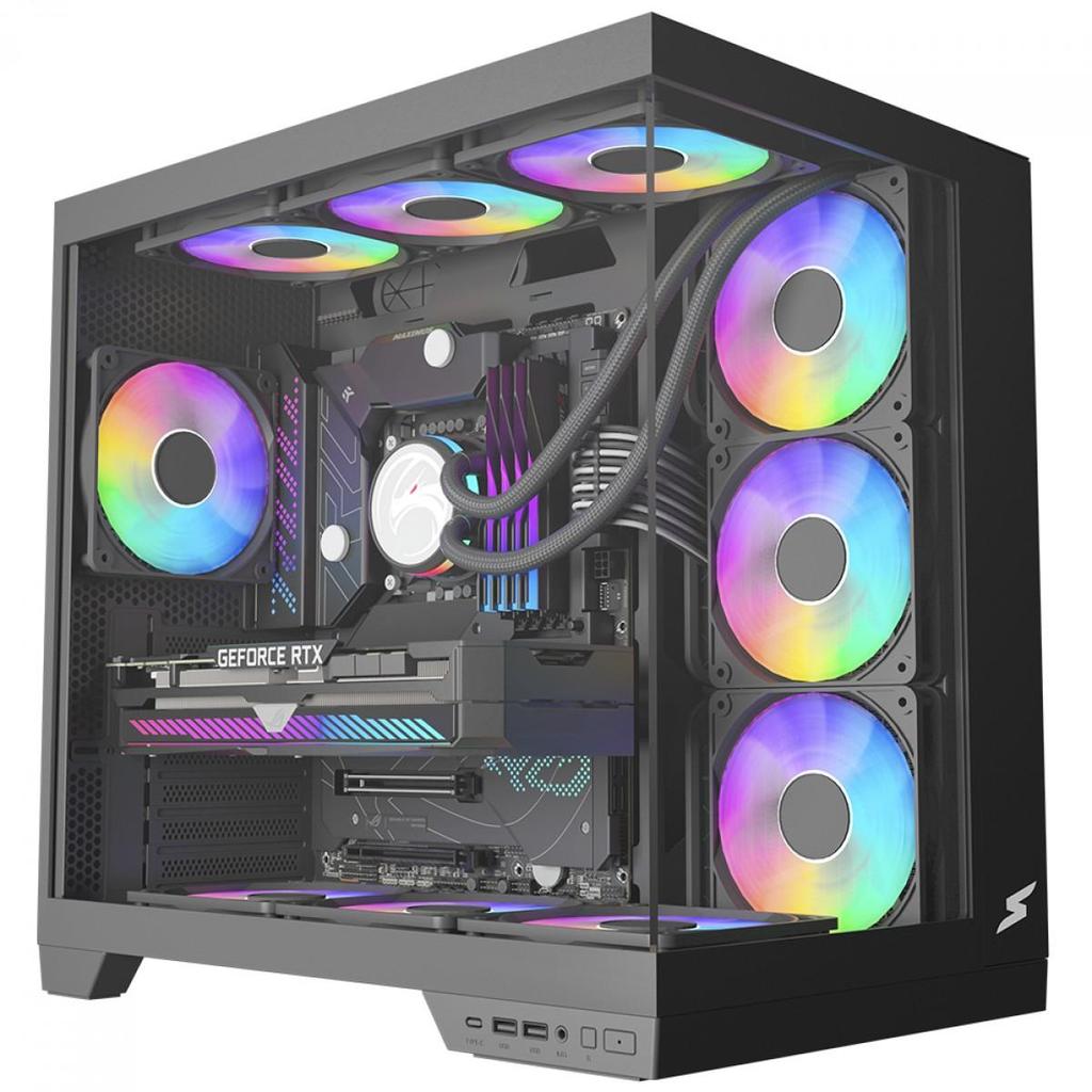 Gabinete Gamer SuperFrame Vhagar,  ATX, Preto em Oferta na Shopee