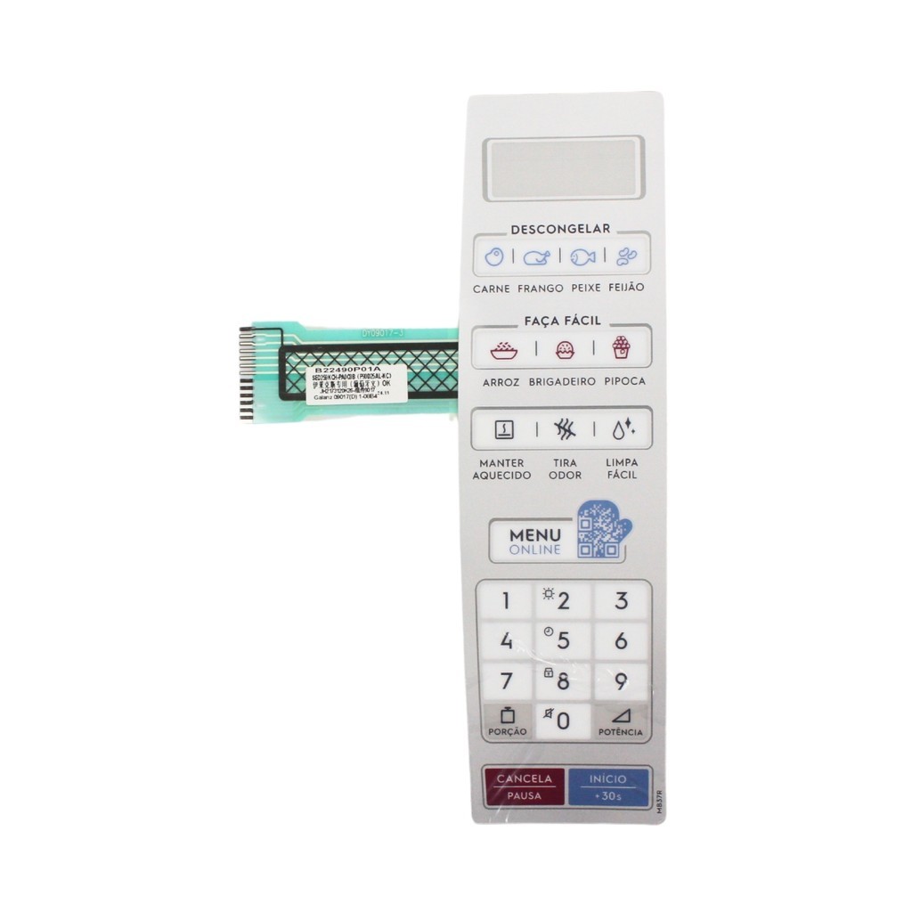 Membrana Painel De Controle Microondas Electrolux Mb37r Orig - A11074601