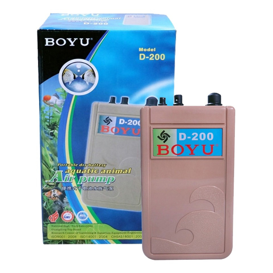 Compressor De Ar Boyu A Pilha D-200 Isca Viva Aquário Pesca