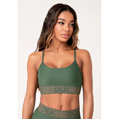 TOP FITNESS FEMININO COM BOJO E ELÁSTICO LUREX LUSH DLK