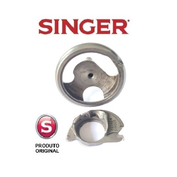 Kit Lançadeira e Caixa de Bobina de Ferro para Maquina Singer 248 242 240 262 outras Original