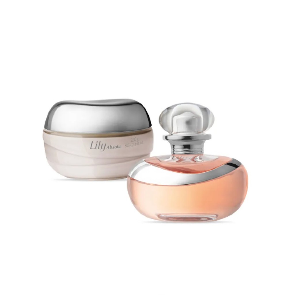 LILY ABSOLU KIT PARFUM + CREME ACETINADO HIDRATANTE CORPORAL O BOTICÁRIO