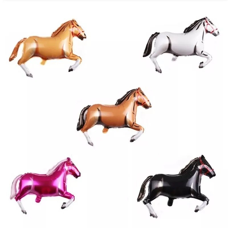 Kit 2 Balões Metalizado Animal Fazenda Cavalo Gigante 83*58cm em Oferta na Shopee