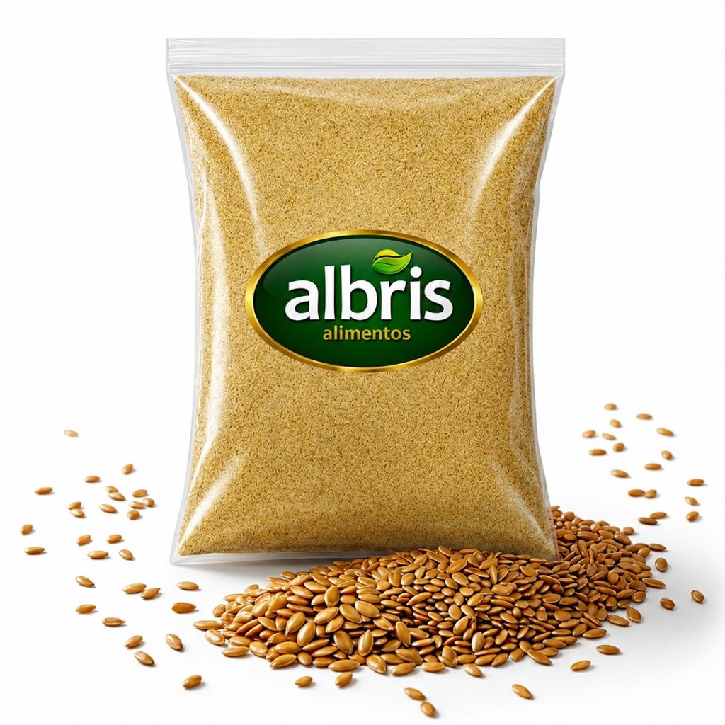 Farinha de Linhaça Dourada Premium Fibra Natural Alta Qualidade Superalimento