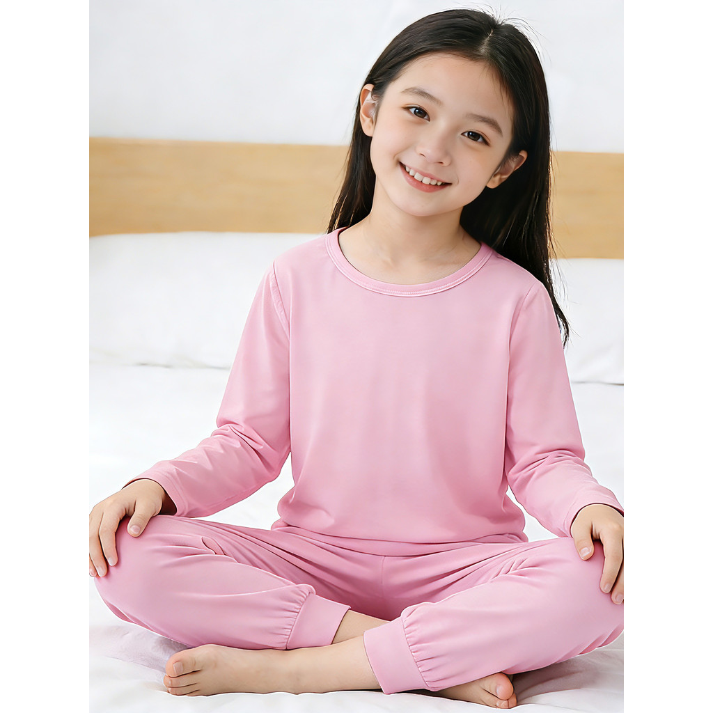 Crianças Modal conjunto de roupa interior casa roupas verão outono calças compridas primavera outono estilo fino meninas