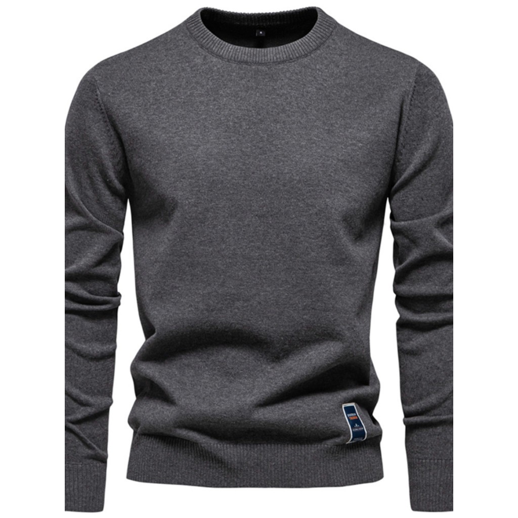 Outono inverno High-End sentimento pesado algodão em torno do pescoço camisola masculina versão coreana magro-ajuste Cas