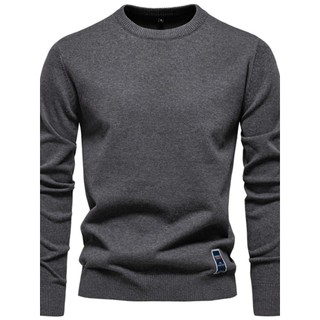 Outono inverno High-End sentimento pesado algodão em torno do pescoço camisola masculina versão coreana magro-ajuste Cas