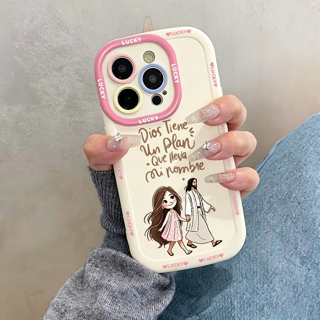 Capinha Capa Para Redmi A2 A3 A5 8 10C 12 13 15 POCO M3 X4 PRO Xiaomi 11 lite Silicone À Prova de Choque Jesus e menina — imagem 2 de 2