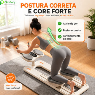 Máquina Abdominal com LCD e Ajuste Treino para Lombar e Core em Casa Redução de Gordura