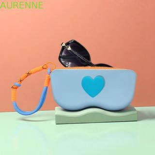 Bolsa De Óculos AURENNE Love Heart , Estojo De Silicone À Prova D'água De Poeira , Armazenamento Leve De Coração