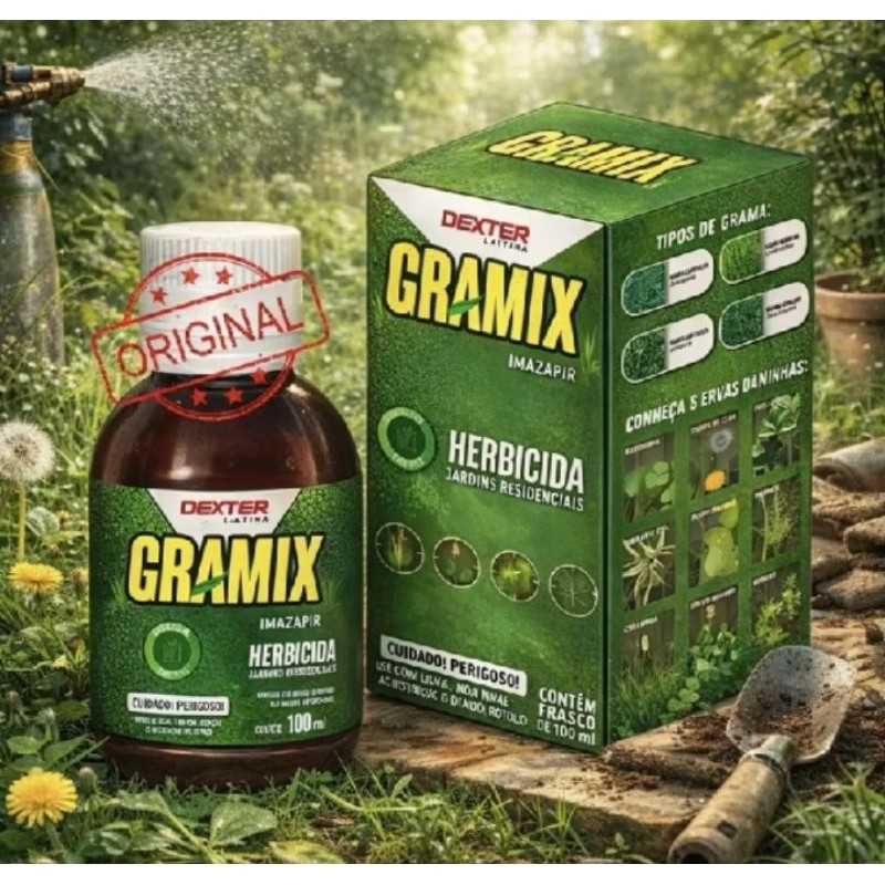 GRAMIX 100 ml original o Mato Sai a Grama Fica