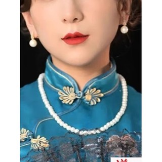Combinando Cheongsam pérola colar 50cm estendido colar senhoras outono inverno camisola corrente clavícula colar 1351