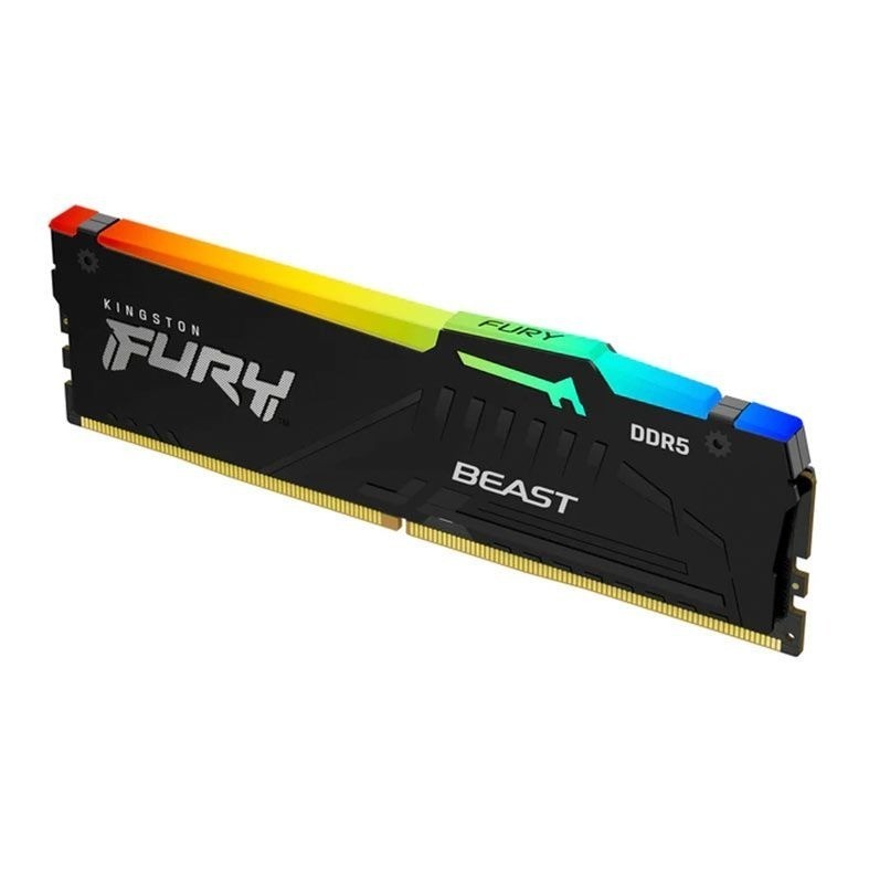 Memória RAM DDR5 16GB 6000MHz Kingston Fury Beast RGB Original