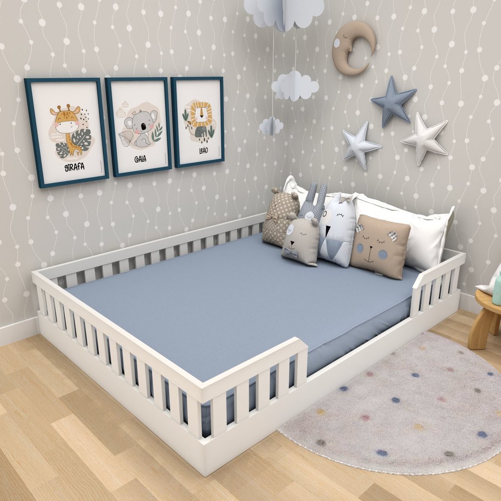 Cama Infantil Montessoriana Cori Casal Yescasa Branco Branco