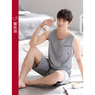 Kelefen pijamas masculinos verão puro algodão colete sem mangas Shorts Loungewear masculino verão estilo fino terno tama