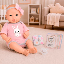 Bebê Reborn Menina Realista Articulada Com Kit Itens