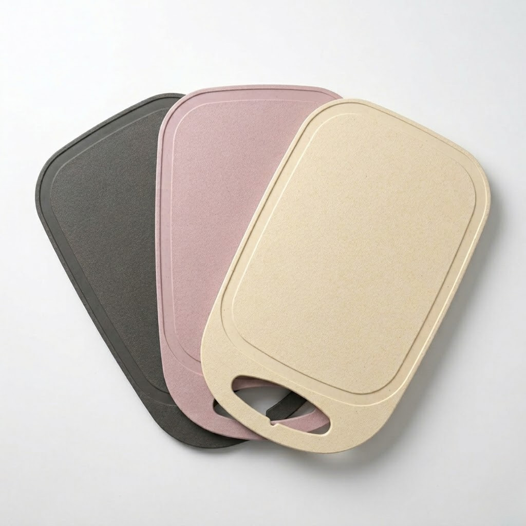 Tábua para Corte Lyor Lines 33,5x21,5cm PP e Bambu Antiderrapante Cozinha Resistente Multiuso