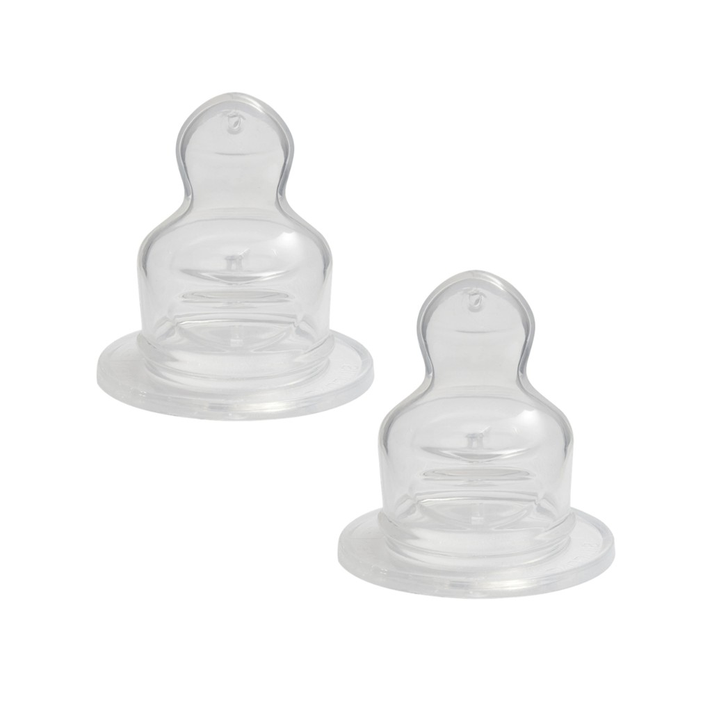 Bico Silicone Para Mamadeira Fluxo Médio Válvula Respiro 0-6m+ KuKa