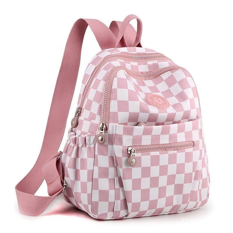 Nova Mochila Feminina para Estudantes em Nylon, Versátil, Estampada, de Grande Capacidade, para Viagens, Casual e Fashio