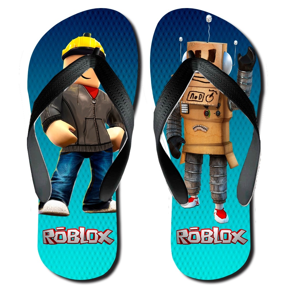 Chinelo do jogo Roblox Personalizado Estampado Gamer Infantil e Adulto Confortável Exclusivo Unissex Tamanhos 24 ao 46 — imagem 2 de 2
