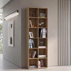 Estante de Livros 74CMX221CM 12 Nichos Caracol Marrom/Castanho Castanho