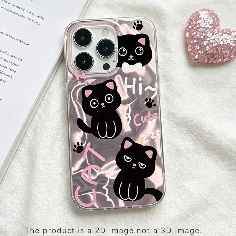 Capa De Arco De Morango De Gato Fofo Para Samsung Galaxy S26 Ultra S26 S25 FE S25 Plus S24 S21 S20 S23 S22 PC Cereja Cor