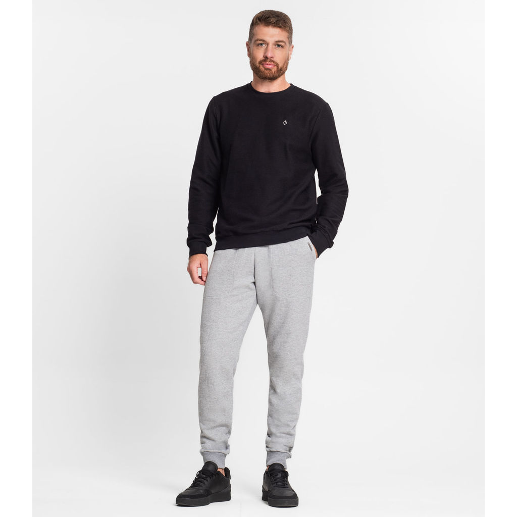 Calça Masculina Em Moletom Peluciado Diametro Cinza