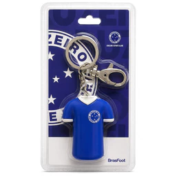 Chaveiro Borracha Decorado BrasFoot Presente Camisa Oficial Licenciado Futebol Times Cruzeiro Cabuloso