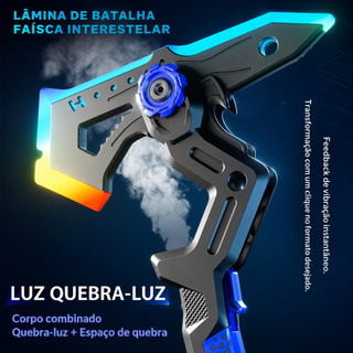 Machado 2em1 Brinquedo Led Som E Fumaça Infantil Vira Espada