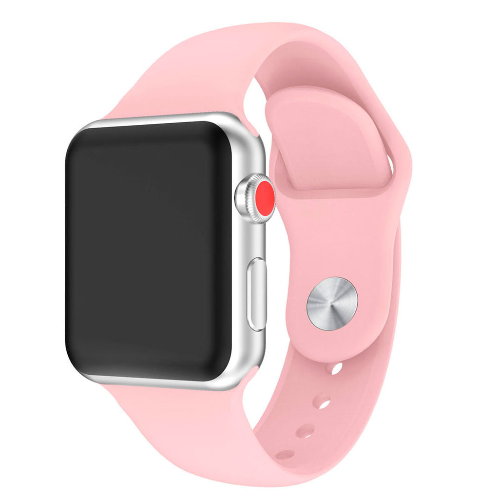 Pulseira para Apple Watch 38/40mm Silicone - Rosa | Goldentec