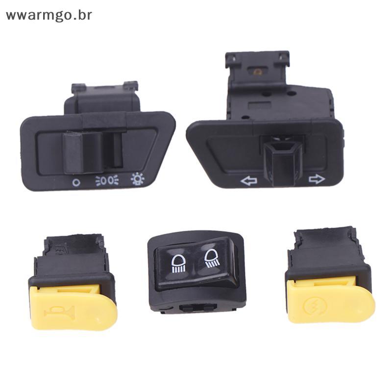 Conjunto De Interruptores De Motocicleta WWARM 5 Unidades : Farol , Buzina , Dimmer , Sinal De Mudança E Partida