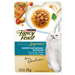 Kit 15 Un Sachês Fancy Feast Sabor Supremo Bacalhau Gato 75g