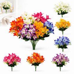 Buquê Artificial Decorativo 30cm Cores Vibrantes Permanentes