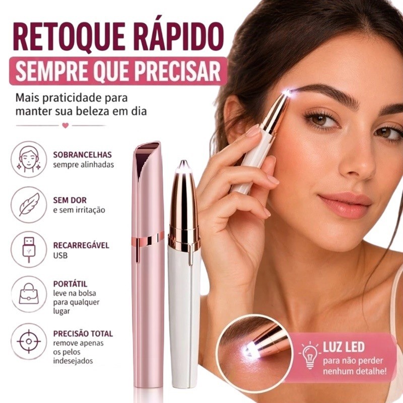Depilador Indolor Caneta Indolor Aparador Removedor de Pelos Sobrancelha Nariz Buço AIRER.BR