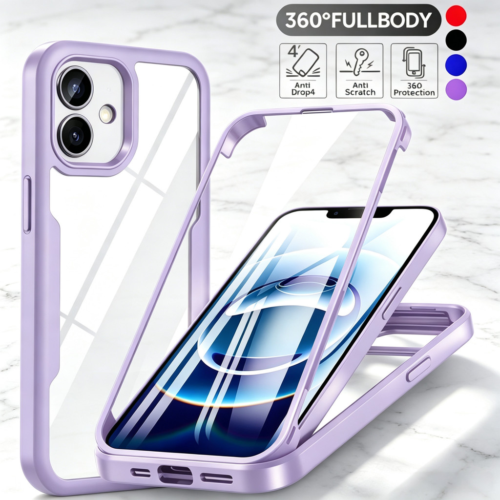 360 Capa À Prova De Choque De Corpo Inteiro Para Samsung A55 A35 A25 A15 A05 A05S A08 A07 A17 A27 A37 A57 A56 A36 A26 A1