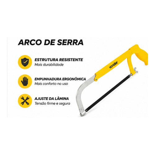Arco De Serra Regulável 8 10 12 Pol AS125 Vonder — imagem 2 de 2