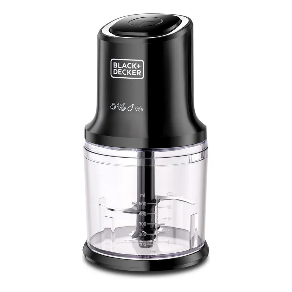 MINI PROCESSADOR BLACK E DECKER MP4 300W 4 LÂMINAS 127V INOX 500ML